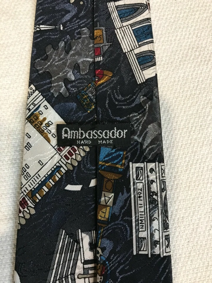 Ambassador Peacock De Colección Corbata Para Hombre Enfermo Construcción de Automóviles Hecha a Mano Novedad W 3.5 L 54 Foto 2 de 4