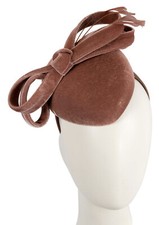 Taupe velvet pillbox winter racing fascinator by Max Alexander 100 AU Seller