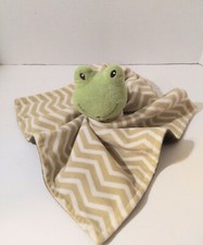Smiling Baby Frog Lovey Plush 14" Blanketed Stuffed Toy Animal