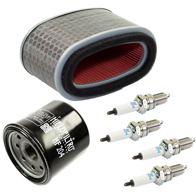 Servicekit Für Honda VT 750 C Shadow (2004-2009) – Luftfilter, Ölfilter & 4 Zündkerzen Von Hiflo & NGK