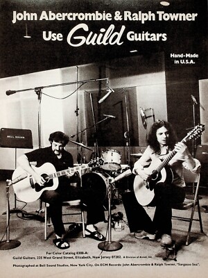 1976 Guild Guitars John Abercrombie Ralph Towner Sargasso Sea Vintage Guitar Ad