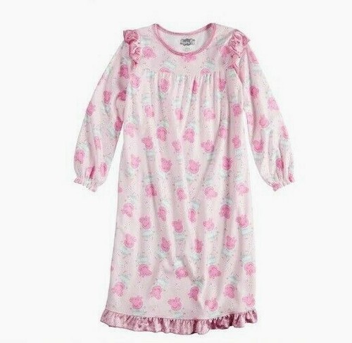 Warm Pink Flannel Pjs Gown Pajamas USA 