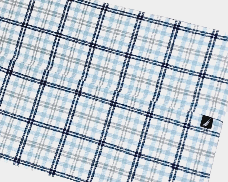 Juego de Sábanas Completo 4P Nautica Fresco Crujiente PERCAL Largo Grapa Algodón Azul Cuadros Jorge Foto 3 de 4