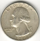 USA - 1964P - Washington ¼ $ - Silver Eagle - no mint mark - #12452RG