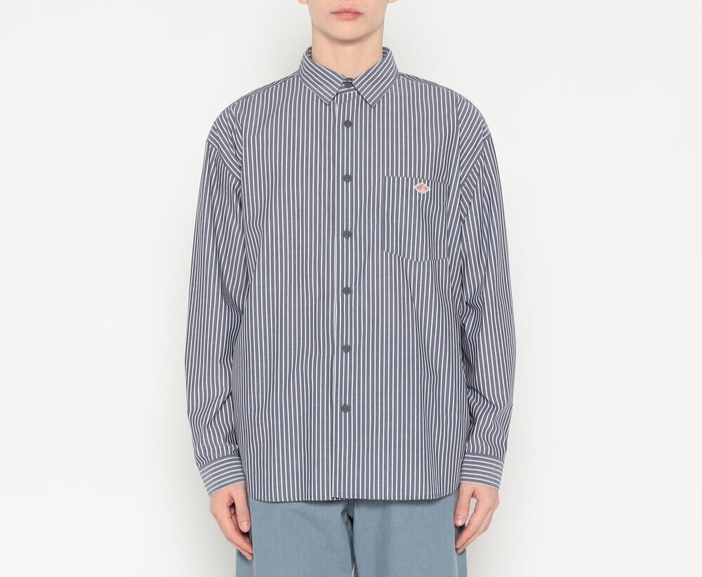 トップス DANTON COTTON POPLIN WORK SHIRT 42 ASK availability first)DANTON MEN'S T/C POPLIN WORK SHIRT