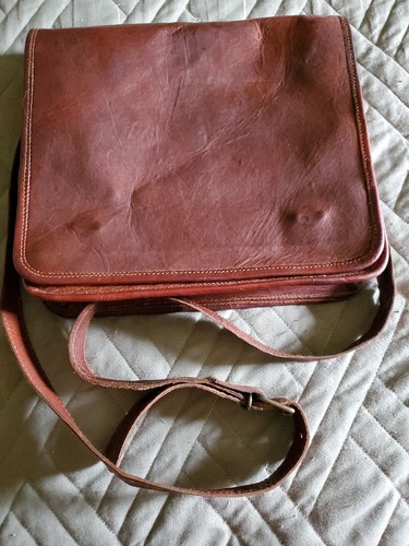 Leather Shoulder Bag Cross Body - Brown