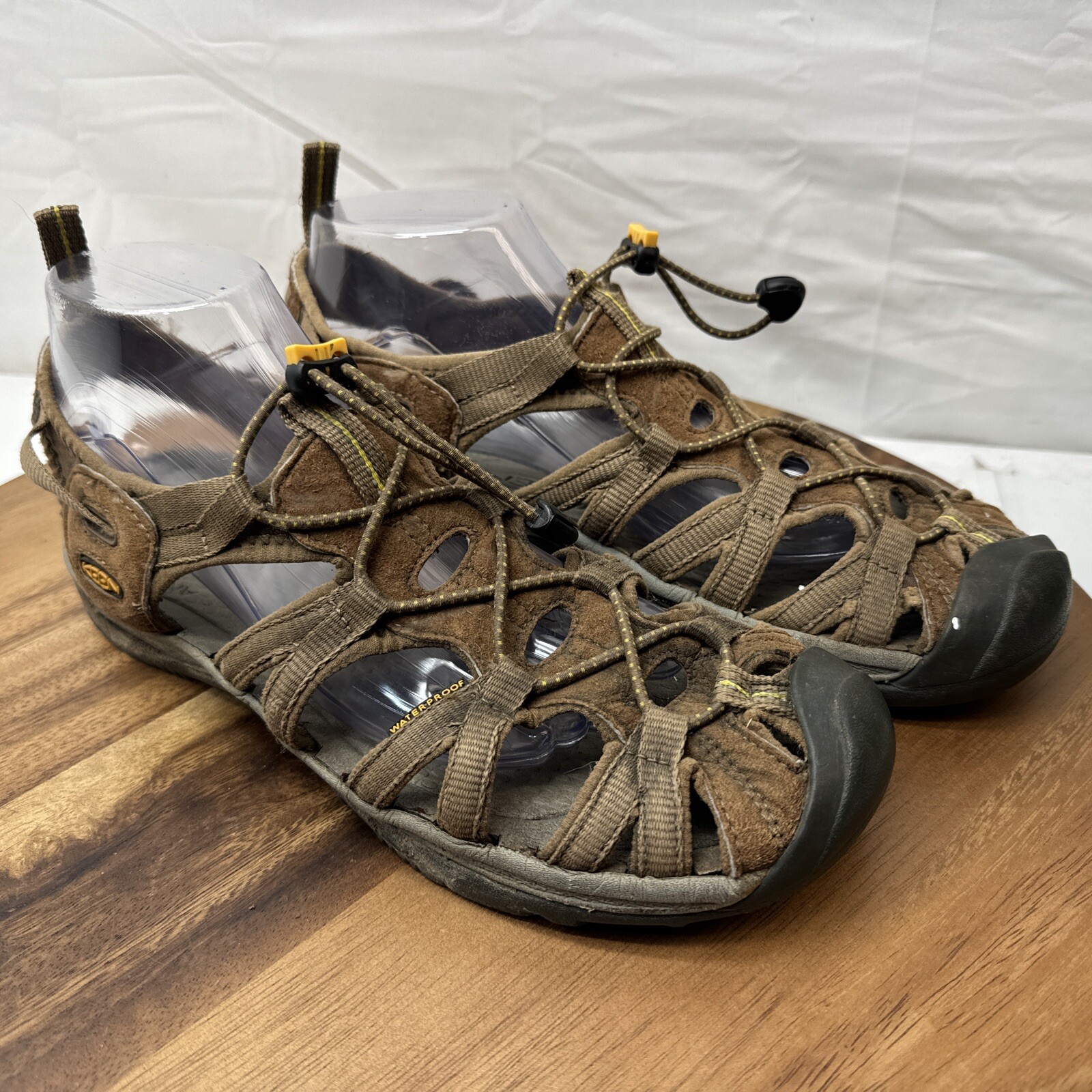 Sandali donna Keen 10 5 Whisper impermeabili marrone punta chiusa