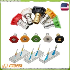 5pcs Pressure Washer Spray Tips Nozzles High Power Kit Quick Connect 1/4" Set