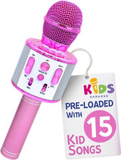 , Kids Karaoke Microphone Includes Bluetooth  15 Pre-Loaded Nursery Rhymes Gift