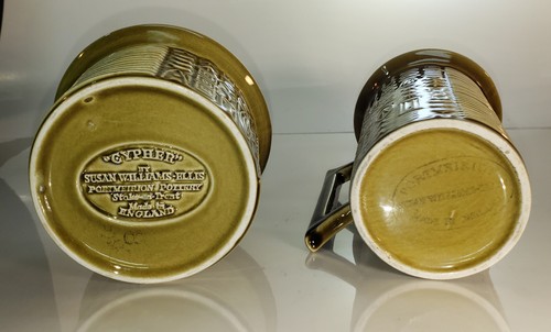 PORTMEIRION 1960s VINTAGE POTTERY - SUSAN WILLIAMS *CYPHER* MUG & SUGAR BOWL - Picture 6 of 6