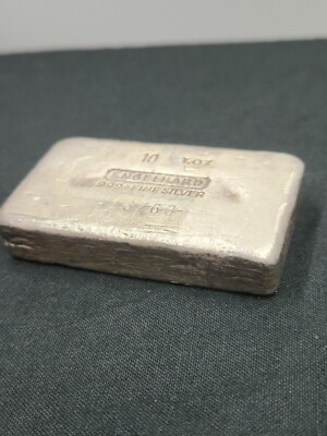 Vintage Engelhard 10 ozt Silver Bar 5th Series Low Serial