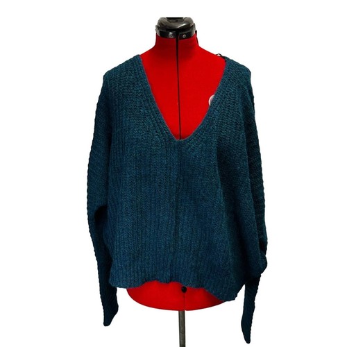 NWT Free People Alpaca Blend Dream Lagoon Oversized Sweater Sz L - Picture 4 of 8