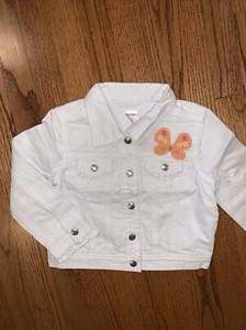 white ruffle denim jacket