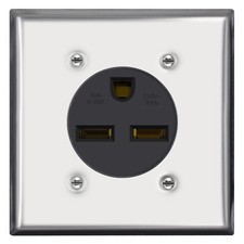 NEMA 6-30R Flush Mounting Power Outlet,30Amp,2P 3W 125/250V,UL Listed,micmi