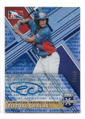 Elizual Chalas 2019 Elite, Aspirations auto #d 34 / 50  CHICAGO CUBS