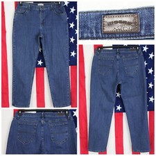 LEE RIDERS Women's Size 16M 35 x 30 Relaxed Fit Tapered Leg Denim Jeans