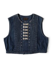  ASK availability First KAPITAL Denim Cropped Butterfly Concho Jacket new