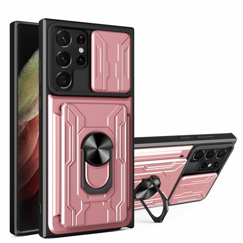 For Samsung Galaxy S25 S24 S23 S22 A54 A14 Ring Stand Card Slide Camera Case - Picture 18 of 19