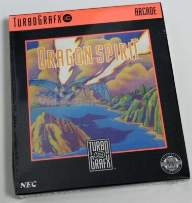 TurboGrafx 16 Dragon Spirit NEC Game Cartridge *Original versiegelt
