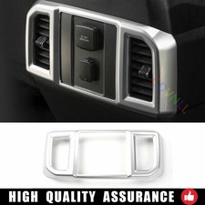 Asiento trasero plateado mate para Ford F150 F-150 2015-2020 salida de aire marco de ventilación moldura