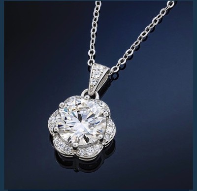 Stauer Sparkling Star Moisasanite Necklace 4CTW SS925