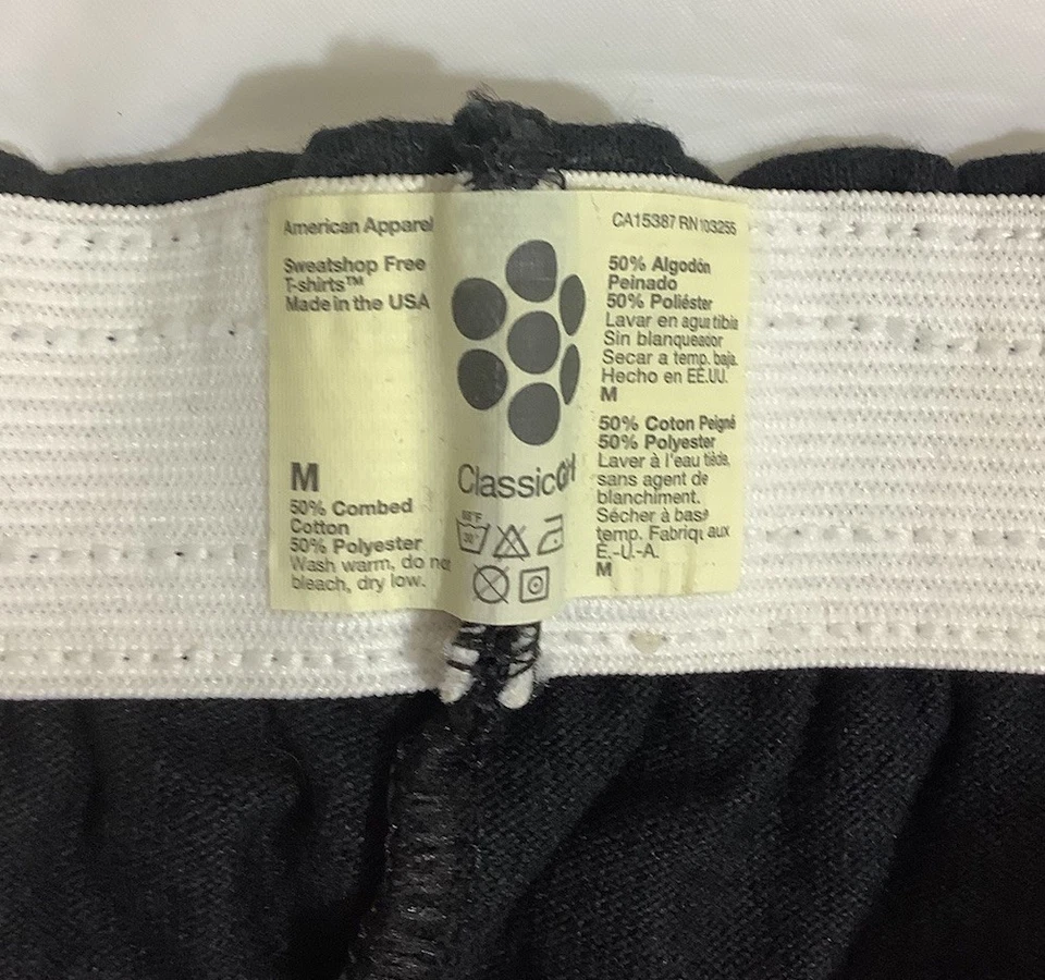 2-American Apparel Clásico Niña Pantalones Cortos Atléticos Negro M Paquete de 2 B-2 Foto 2 de 4