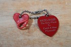 Vintage Keychain HAZELRIGGS PLYMOUTH Key Fob Decatur IL 1968 Road Runner Heart — photo 1