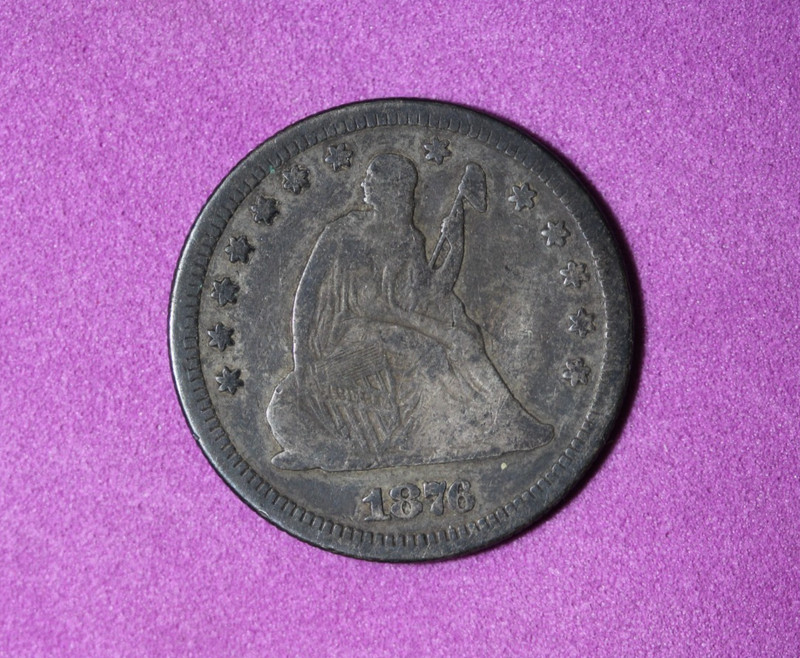 1876- Liberty Quarter Dollar Quar. Dol #P33412