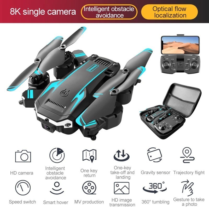 New 8K Foldable Drone Dual Camera 5G GPS FPV RC Quadcopter Obstacle Avoidance UK