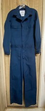 US NAVY MILITARY MECHANIC UTILITY COVERALLS ZIP FRONT BLUE SIZE 36L
