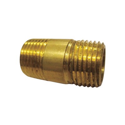 GRAINGER APPROVED 6AZE1 Long Nipple,Brass,1/8 x 2 In,PK10 6AZE1