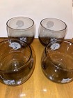 Set of 4 New Orleans Saints Smokey Wine Glass Drinkware Football NFL Mint — photo 5