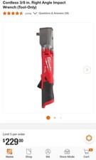    NEW    Milwaukee M12 FUEL 12V 3/8 in. Right Angle Impact Wrench 2564-20