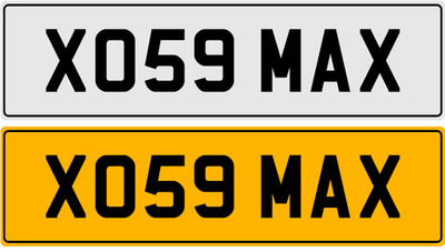 XO59 MAX Private Plate Max Maxwell Maximus Name UK Personalised Reg