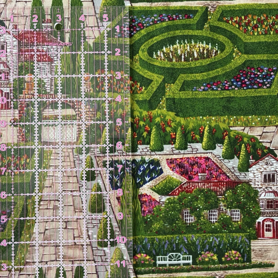 2 yds - Garden Maze Michael Miller 72x43 hedge labyrinth - Image 3 of 4
