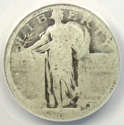 1916 Standing Liberty Quarter 25C Coin - Certified ANACS Fair 2 (FR2) - Key Date