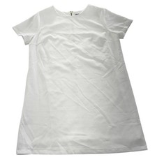 Lulus Dress Womens Medium White Shift and Shout Mini Bridal Short Sleeve