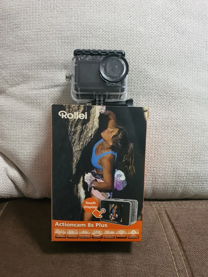 Rollei Action-Cam 8s Plus Unterwasserkamera mit Selfie-Display - Schwarz (40328)