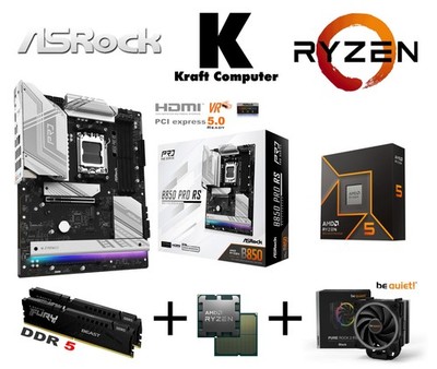 PC AufrüstKit Ryzen 5 9600X (6x5,4GHz) + ASROCK B850 PRO RS + 32GB DDR5