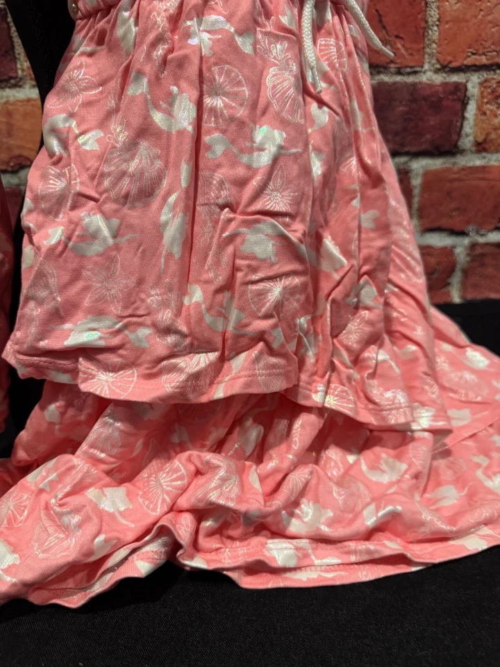 Vestido rosa princesa Disney tamanho meninas 11/12 manga longa arco em camadas MOS/NwoT/LEIA - Imagem 4 de 4