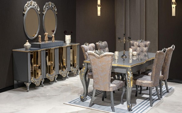 Luxus Esszimmer Essgruppe Esstisch StüHle MöBel Essgarnitur 8Tlg.-image