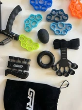 10pc Grip Strength Trainer Kits Hand Gripper Strengthener Forearm
