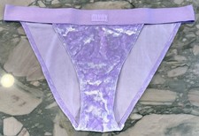 NEW Victoria Secret PINK Velvet Bikini Panty - Lavender Love Purple - XL