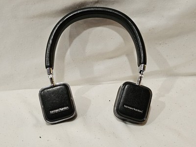 Harmon Kardon Soho Wireless Headphones Leather Black Chrome Tested Works