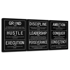 Inspirational Canvas Wall Art 3 Pieces Painting Office Decor Posters Prints I...