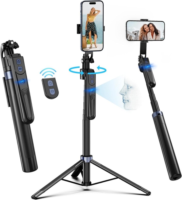 Auto Face Tracking Tripod 360 Rotation with Stand,Android and iPhone Tripod Hold