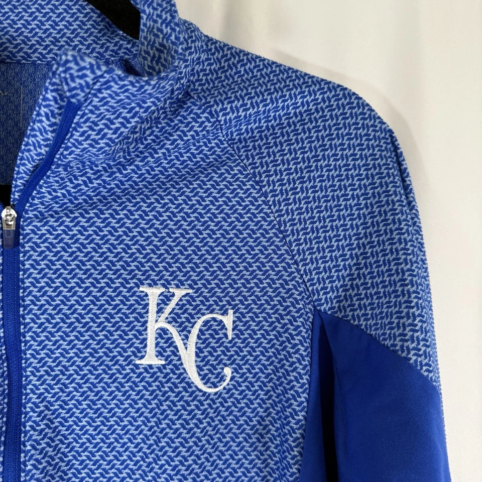 Kansas City Royals Sweater Women's Large Blue 1/4 Zip Long Sleeve Antigua - Image 4 of 4