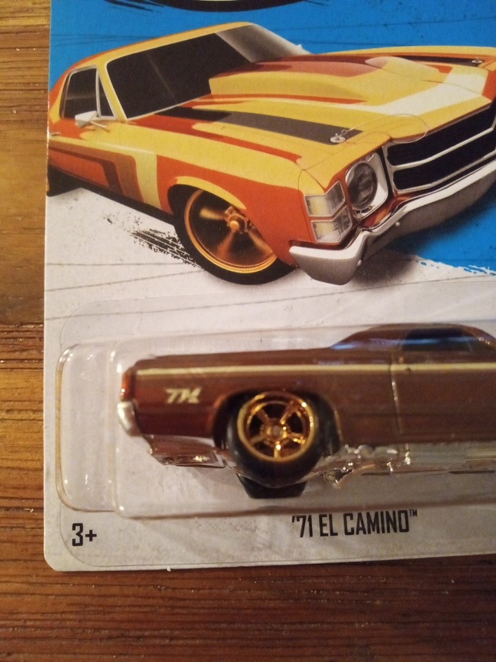 Hot Wheels 2013 HW Showroom '71 El Camino – 1:64 Scale Die-Cast Car, Orange (233/250) - View #3