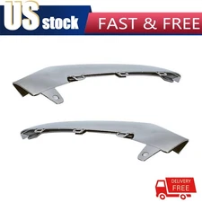 Pair L&R Front Bumper Chrome Trim Molding Fit For Mercedes 2014-2016 W212 E350