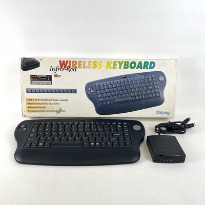Chicony KB9820 Wireless Keyboard w/ Built In Mouse Pad 2 Button PS2 & Receiver